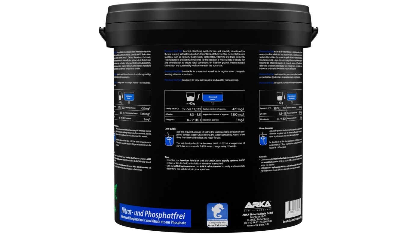 ARKA Premium Reef Salt Meersalz 20 kg