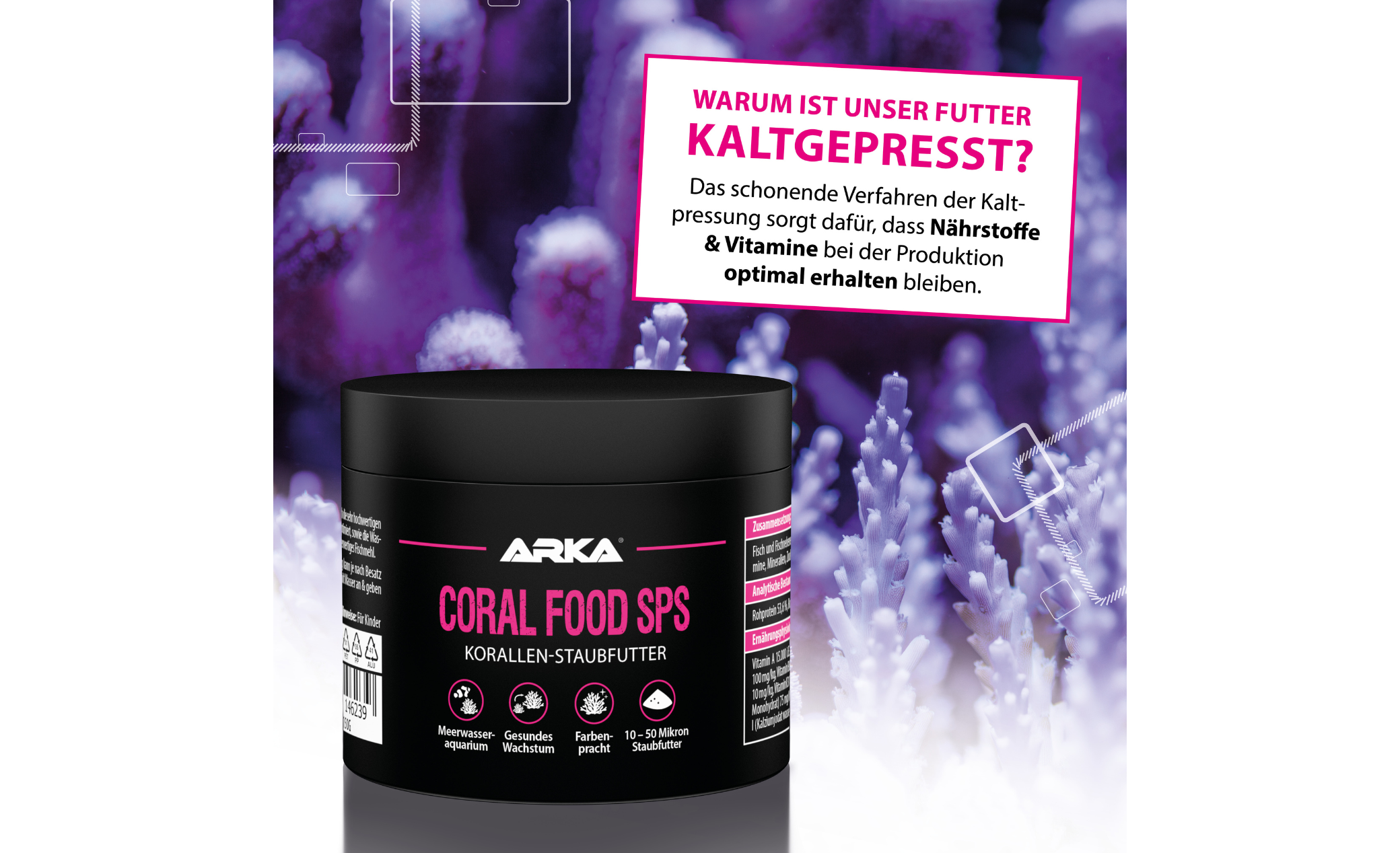 ARKA Coral Food SPS Korallen-Staubfutter 150 ml (50 g)