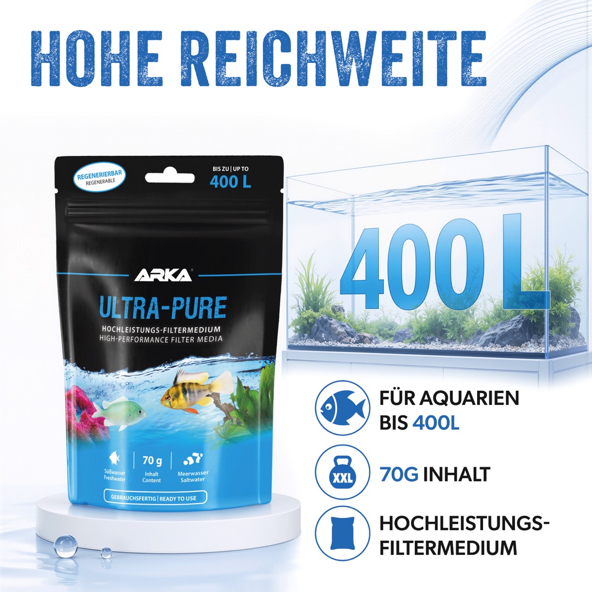 *NEU* ARKA ULTRA-PURE Hochleistungs-Filtermedium 100 ml / 70 g