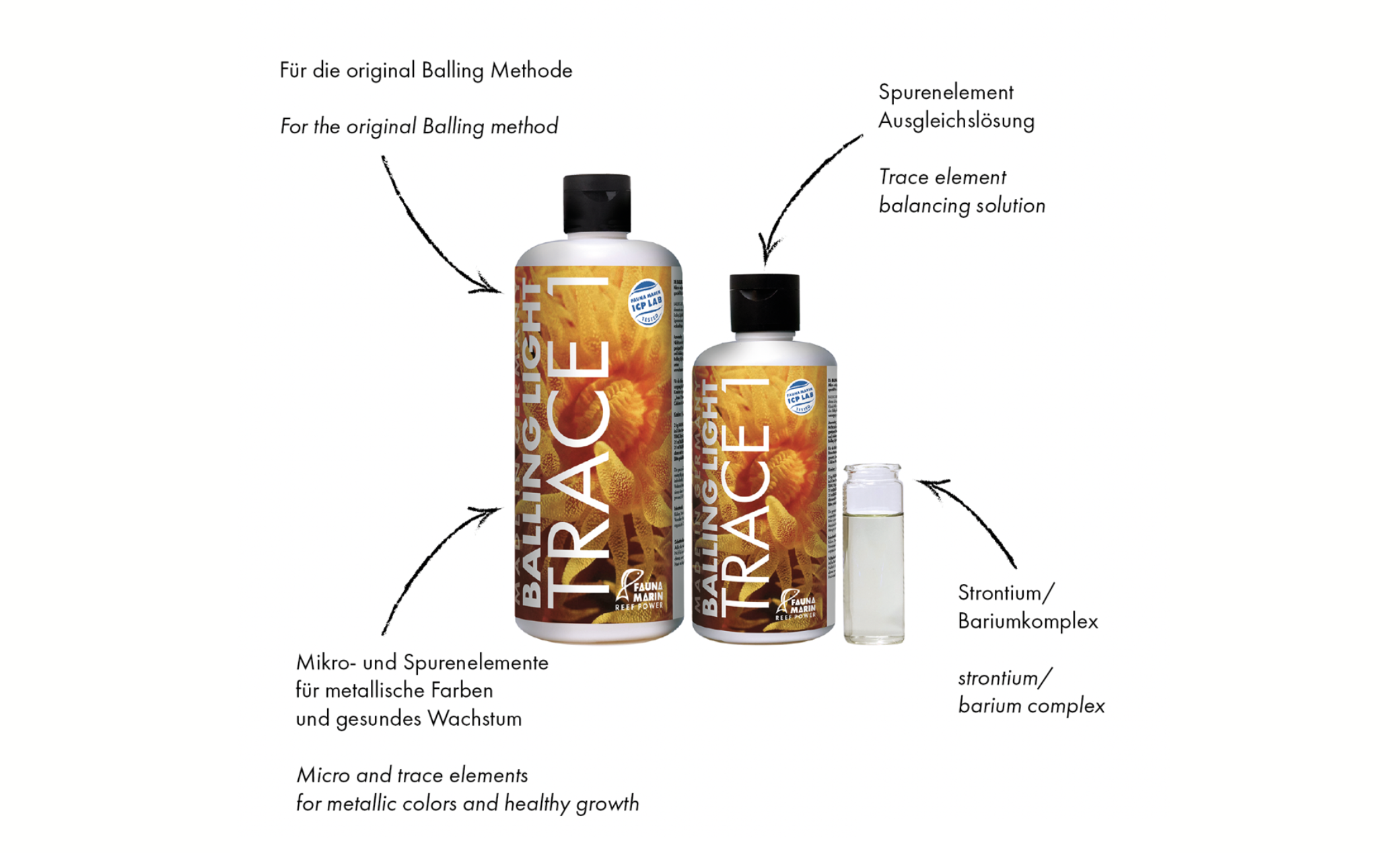 Fauna Marin Balling Light Trace 1 Metallic Color & Grow Effect 500 ml