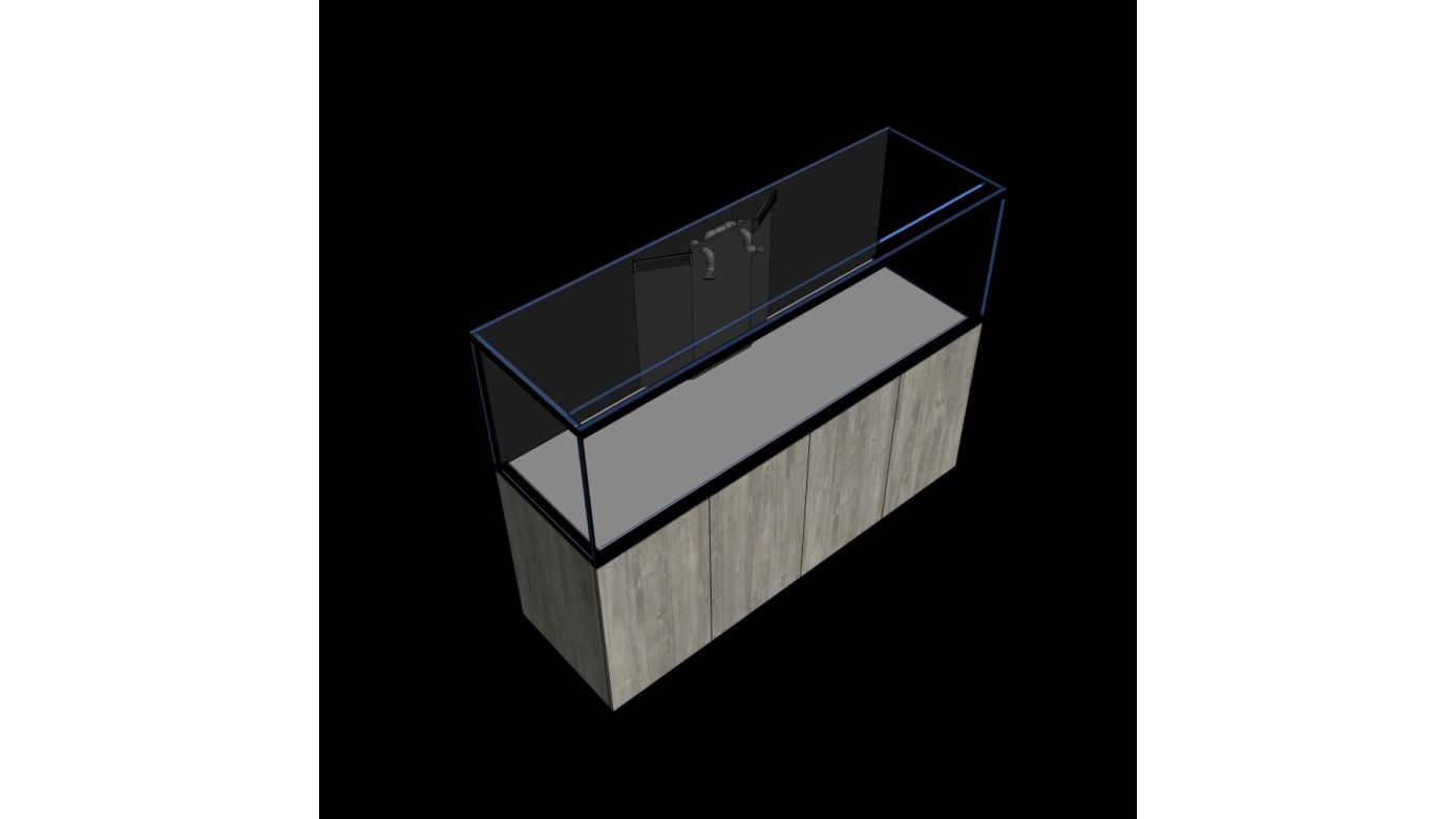 D-D AQUA-Pro Reef 2100 Metal Frame Black Satin Aquariumsystem 210x65x68cm