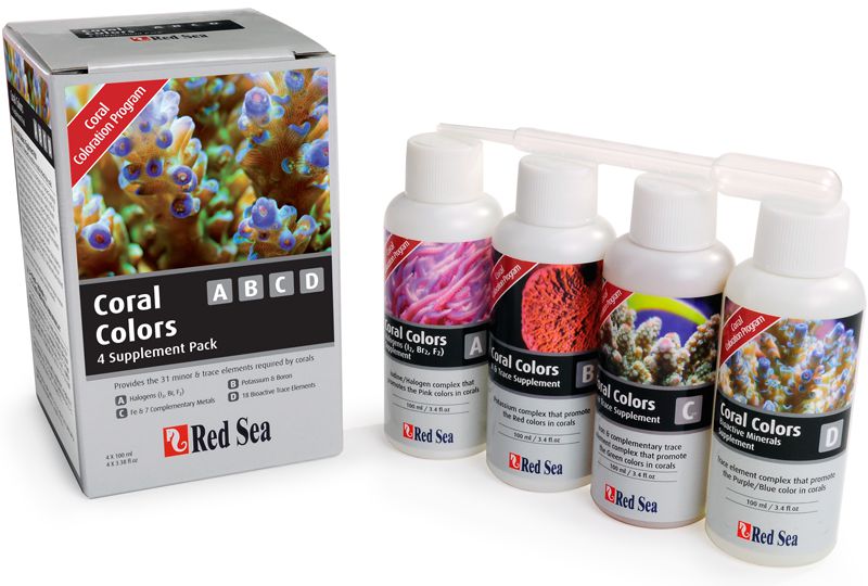 Red Sea Coral Colors 4er Pack A B C D Korallenfarben 4x100ml