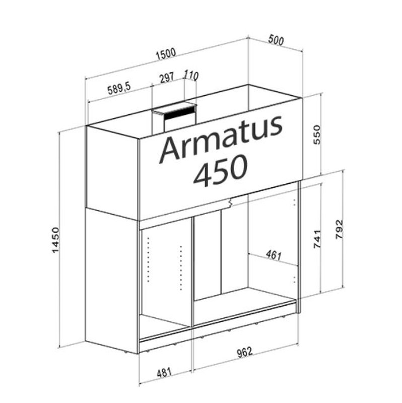 Aqua Medic Armatus 450 weiß 150x50x55 cm Aqua Medic Armatus 450 weiß 150x50x55 cm