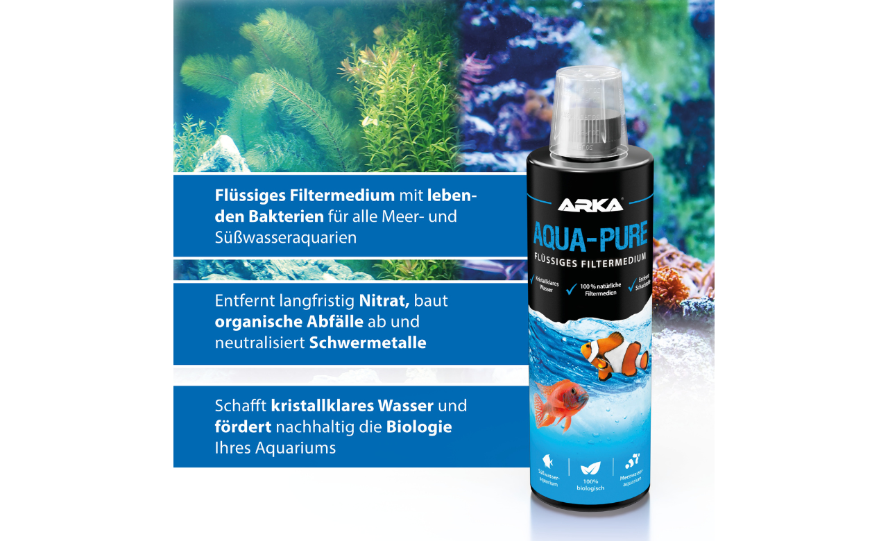 ARKA Aqua-Pure flüssiges Filtermedium mit Bakterien 236 ml