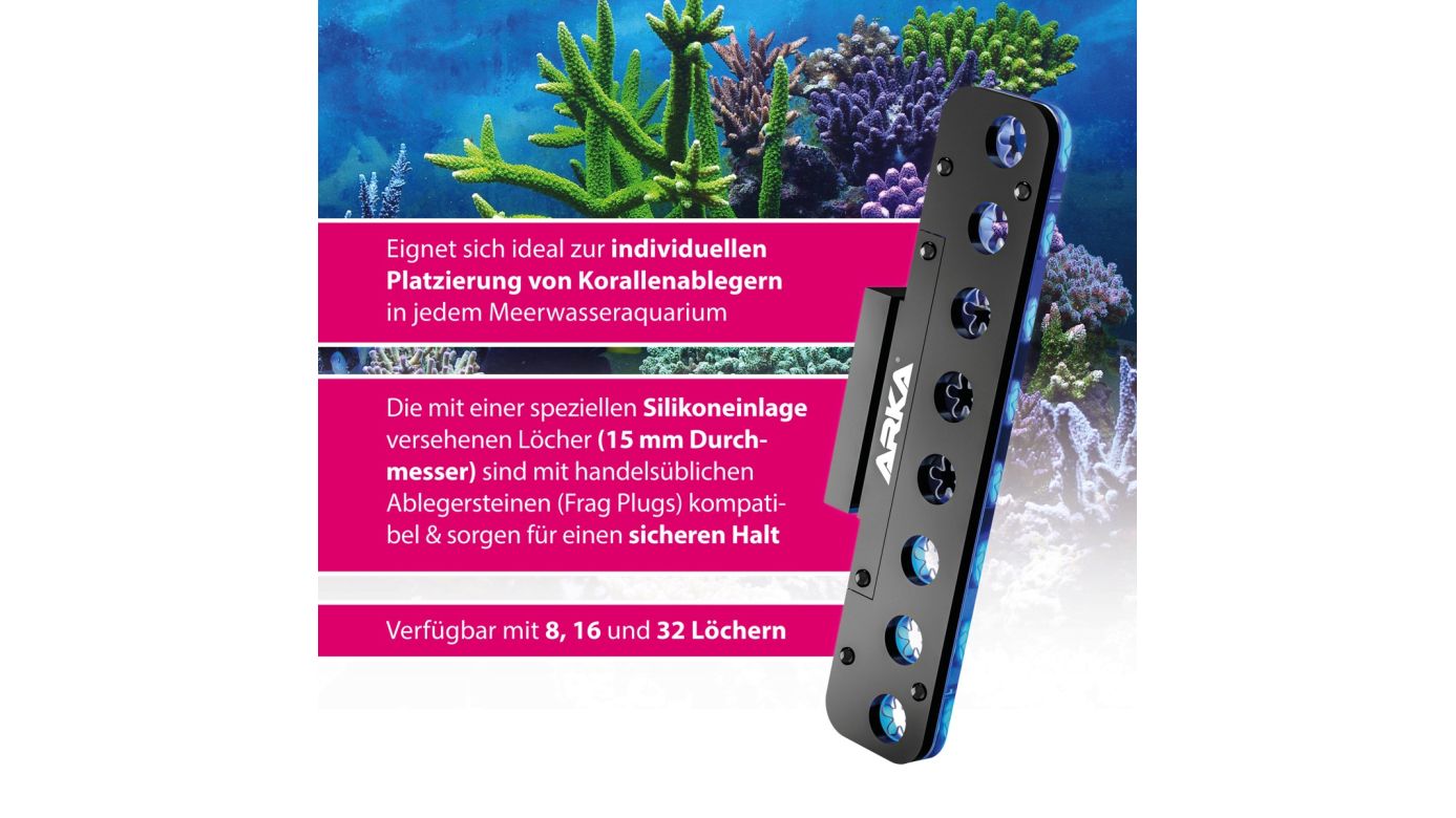 ARKA myReef Frag Rack Deck mit Magnet (8 Löcher, max. 12mm Glasstärke)