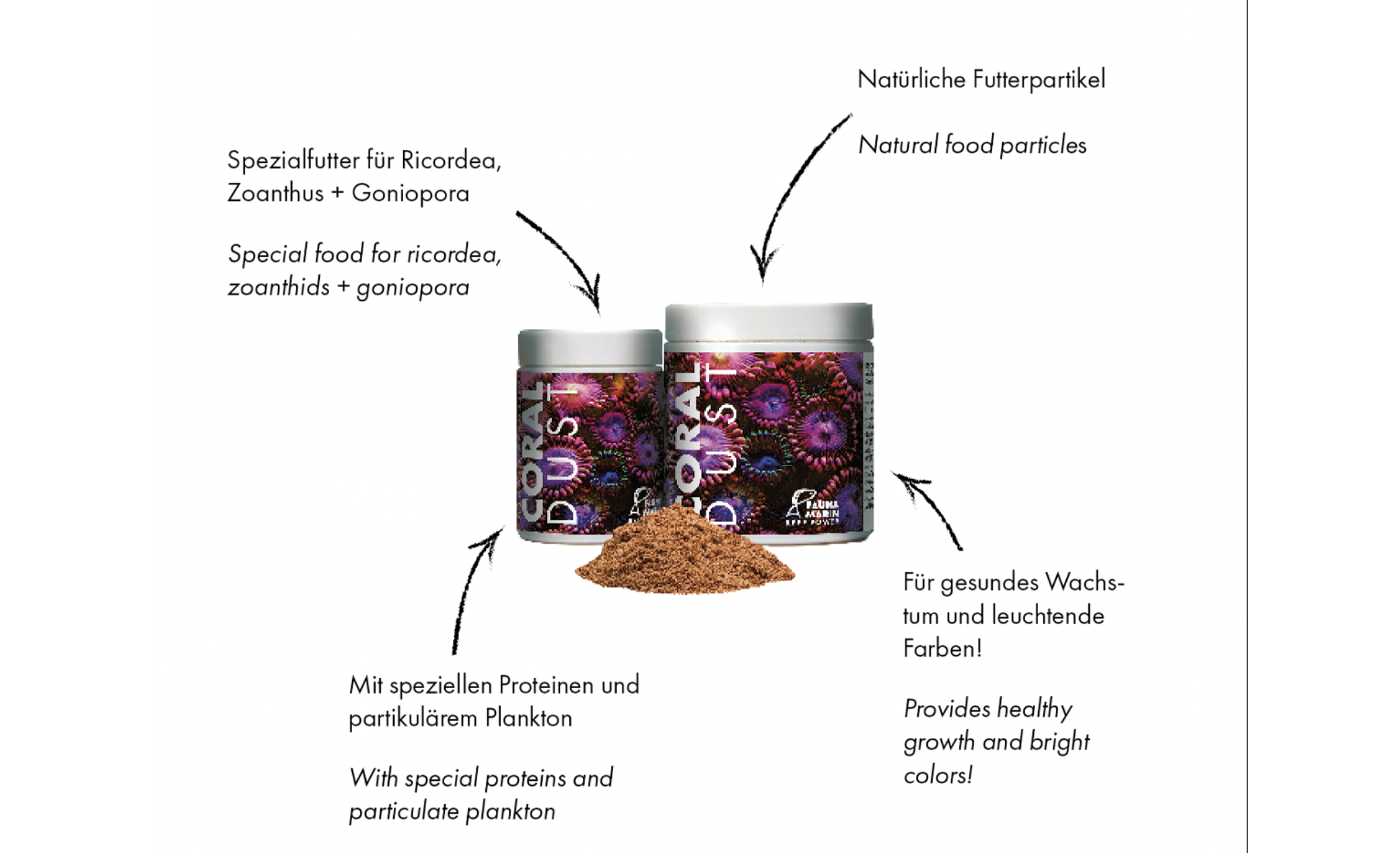 Fauna Marin Coral Dust Spezialfutter für Ricordea, Zoanthus & Geniopora 130 g