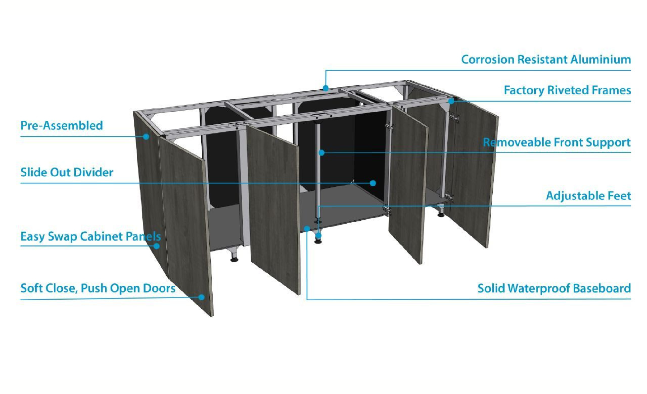 *NEU* D-D AQUA-Pro Reef 2100 Metal Frame Anthracite Gloss Aquariumsystem 210x65x68cm
