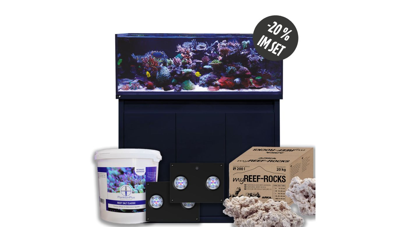 D-D Reef-Pro 1200 D-LUX Black Gloss Aquarium inkl. Beleuchtung, Riffaufbau, Salz