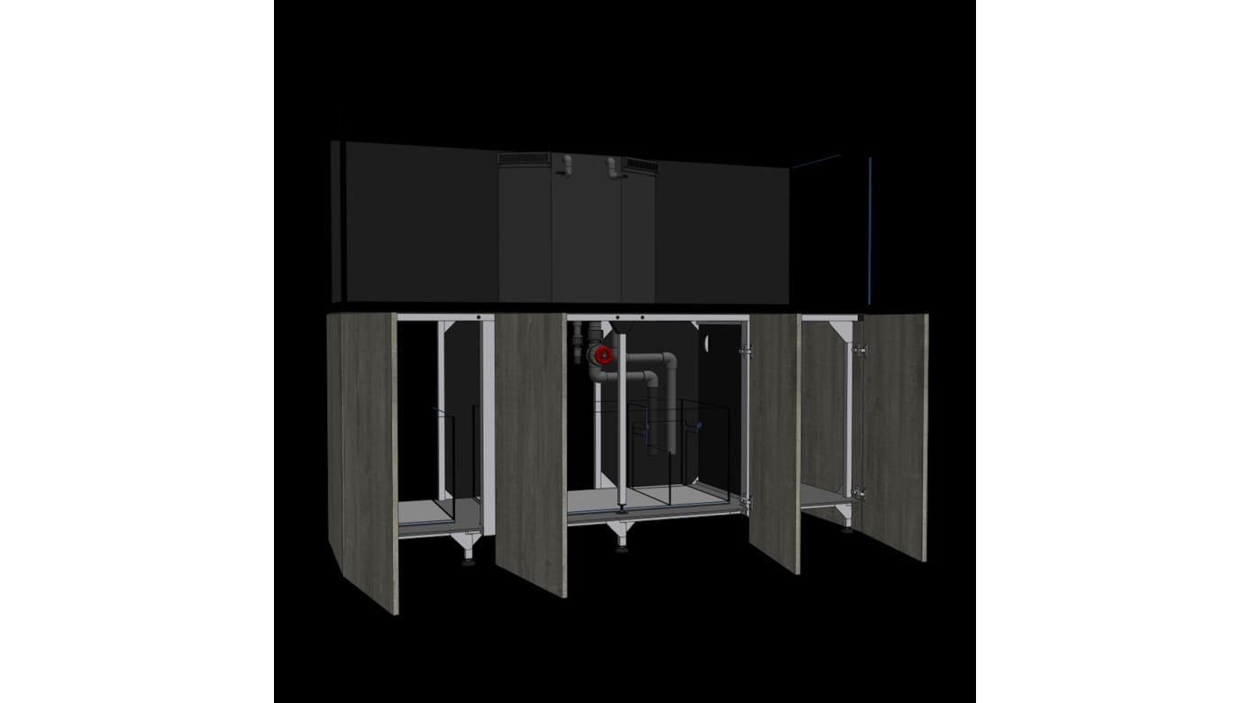 *NEU* D-D AQUA-Pro Reef 2100 Metal Frame Anthracite Gloss Aquariumsystem 210x65x68cm