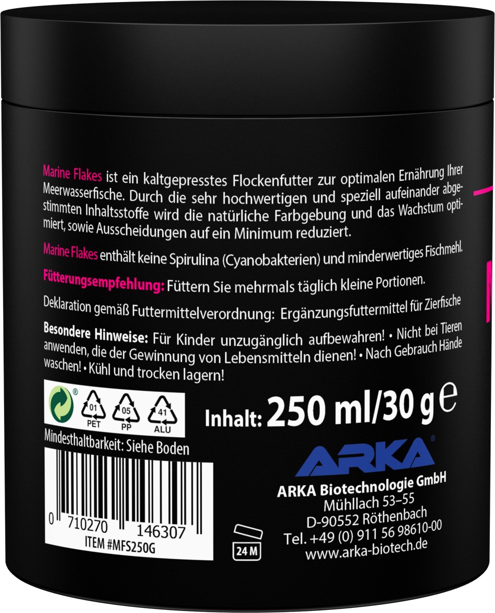 ARKA Marine Flakes Flockenfutter 250 ml (30 g) ARKA Marine Flakes Flockenfutter 250 ml (30 g)