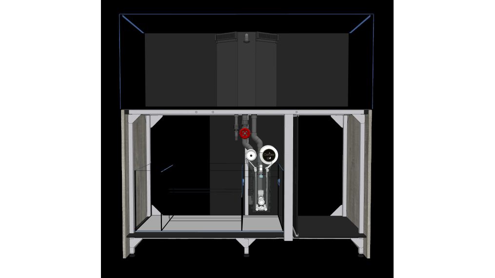 D-D AQUA-Pro Reef 1500 Metal Frame Anthracite Gloss Aquariumsystem 150x60x56cm