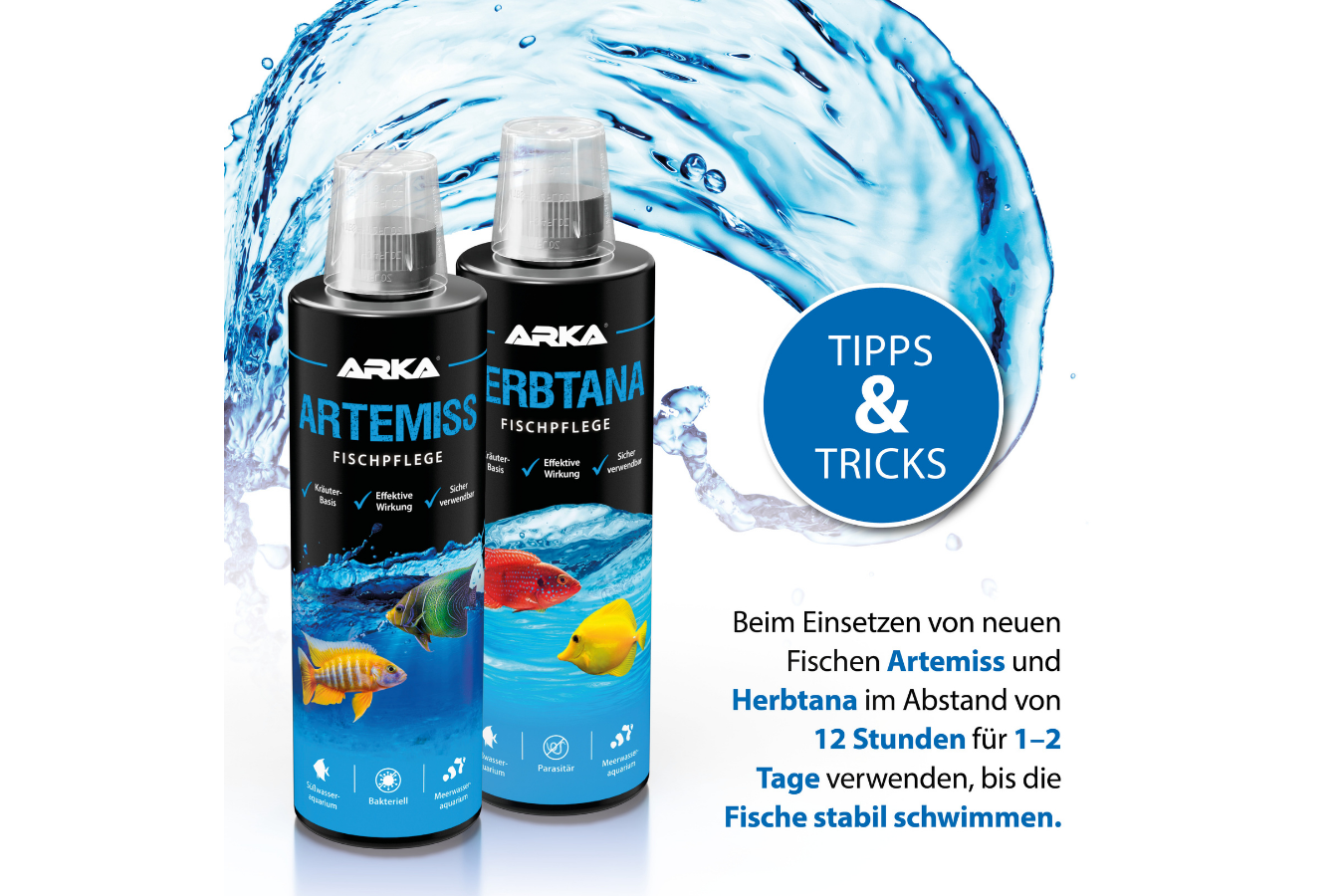 ARKA Artemiss Meer- und Süßwasser Fischpflege 473 ml