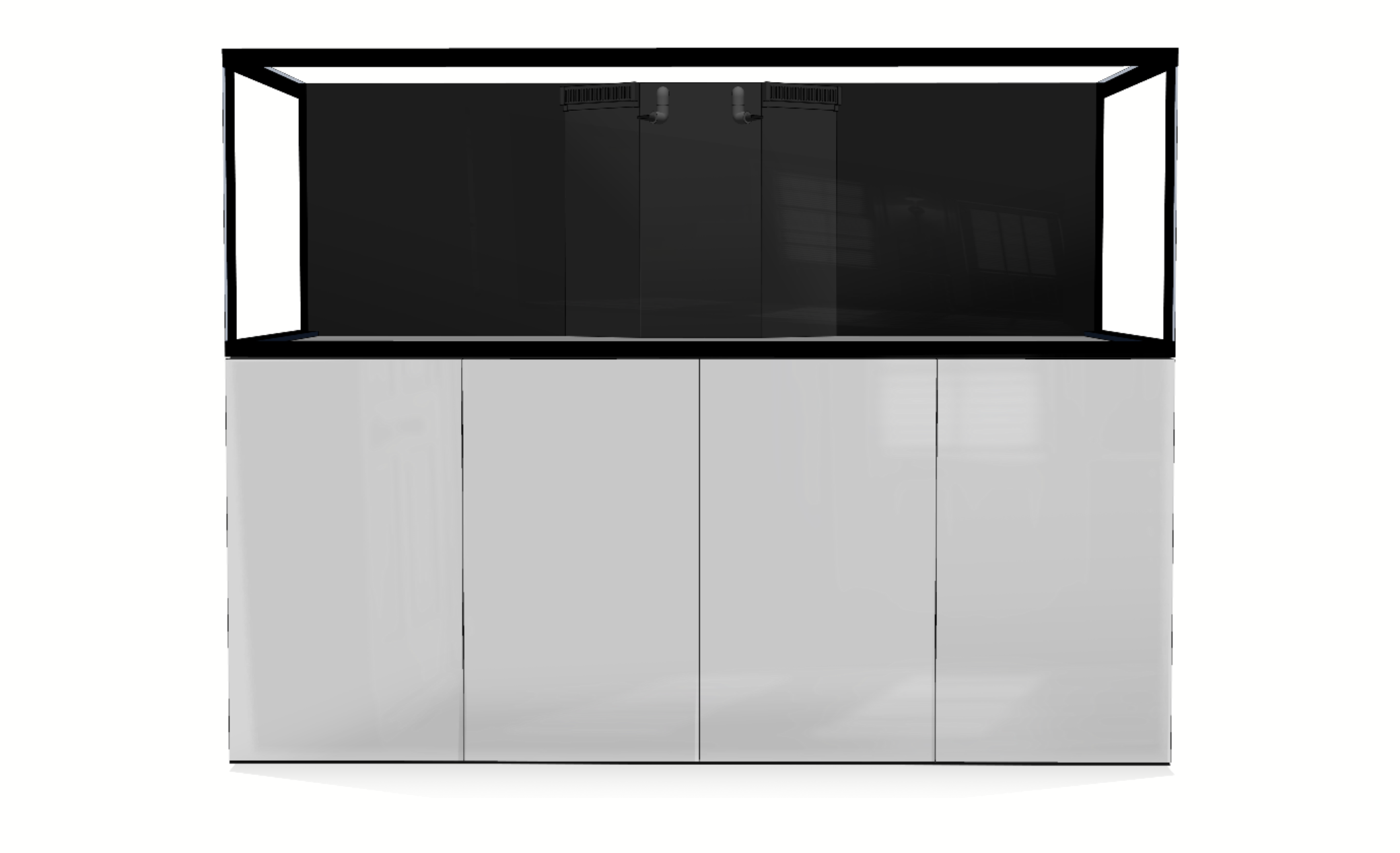 *NEU* D-D AQUA-Pro Reef 2100 Metal Frame White Gloss Aquariumsystem 210x65x68cm