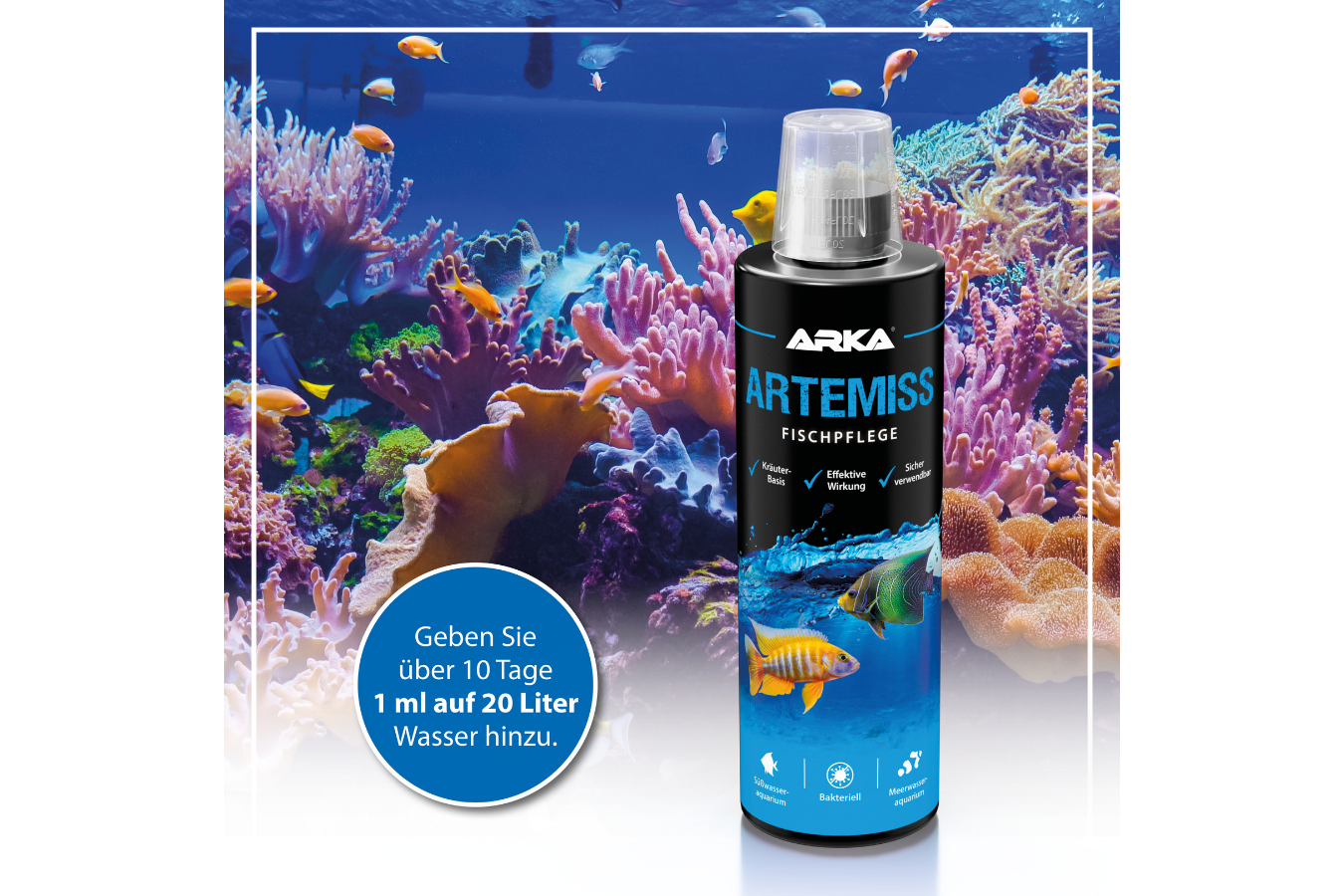 ARKA Artemiss Meer- und Süßwasser Fischpflege 473 ml