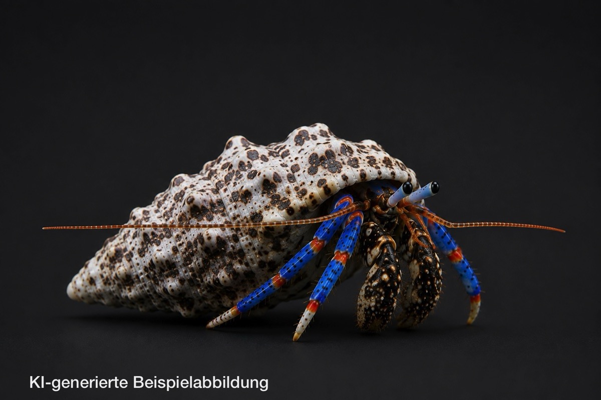 Clibanarius tricolor - Blaubein Einsiedler