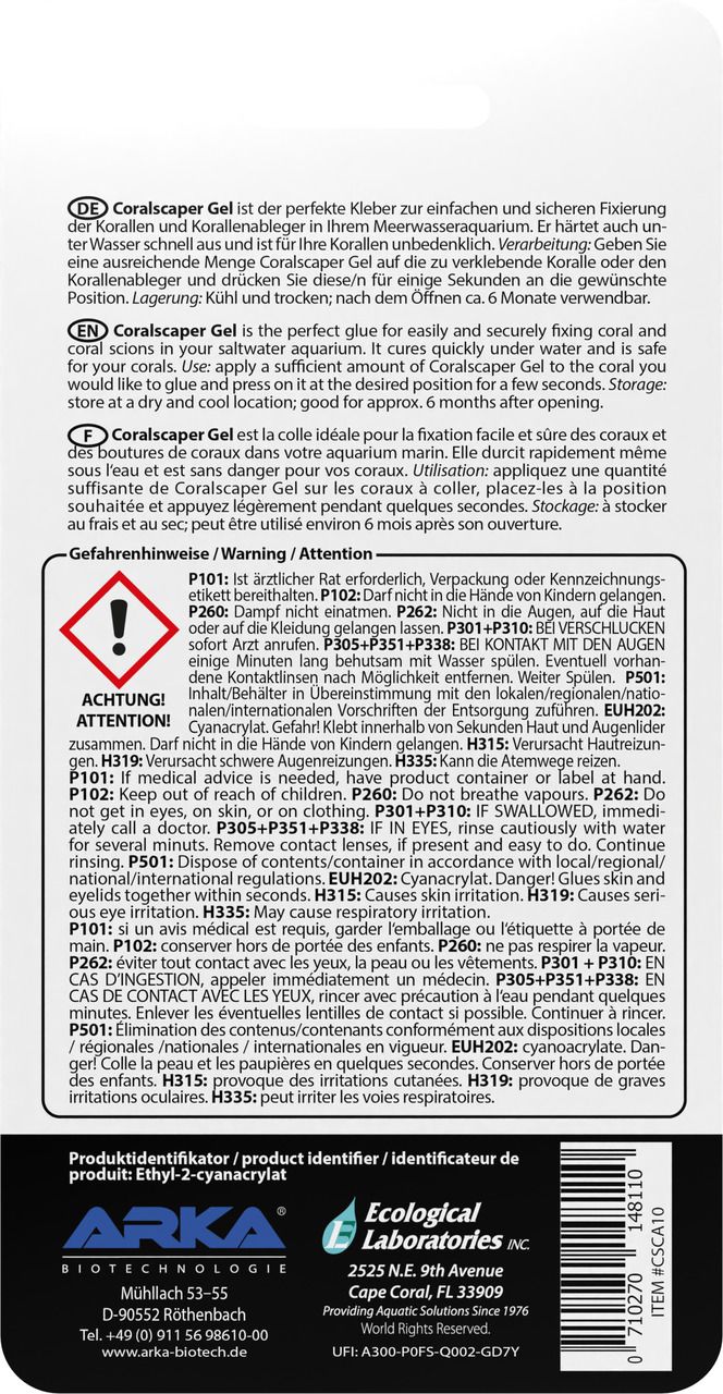 Microbe-Lift Coralscaper Gel Korallenkleber Sekundenkleber 2x3 g