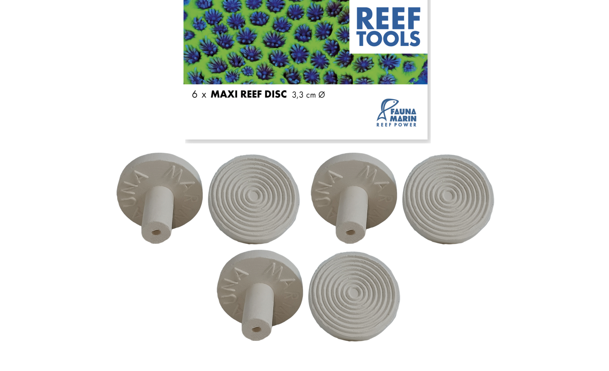 Fauna Marin Maxi Reef Disc Ø 3,3cm Maxi Ablegersteine (6 St.)