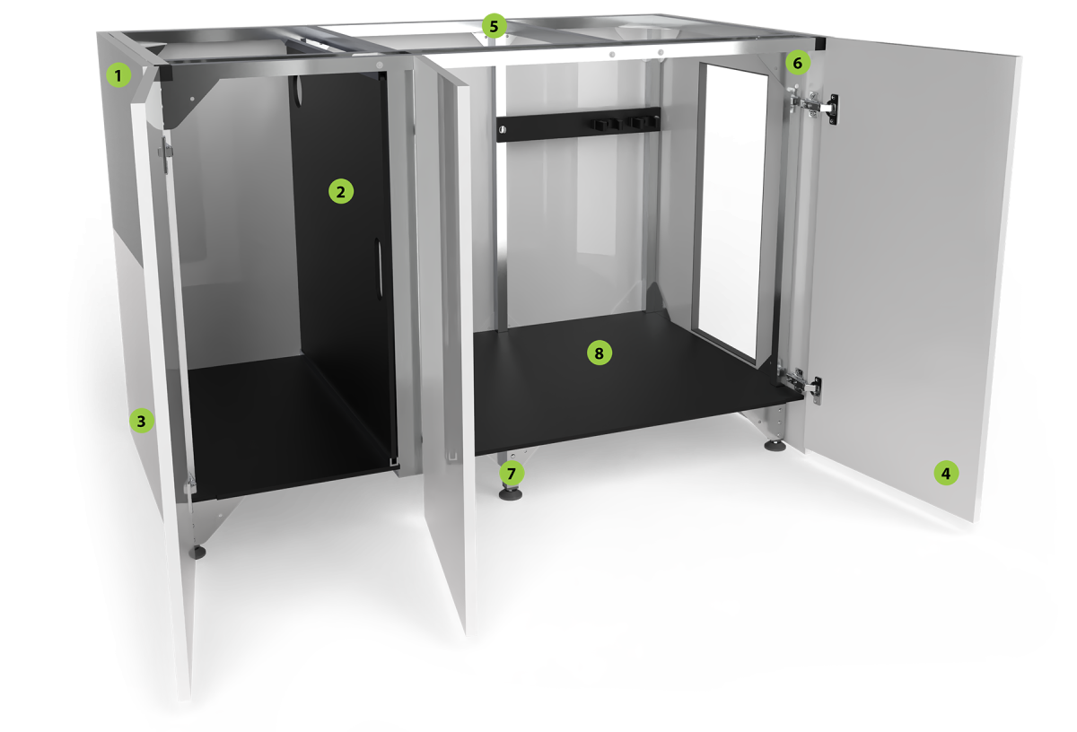 *NEU* D-D Aqua-Pro Reef Peninsula 1500 Metal Frame White Gloss 150x75x56cm Aquariumsystem