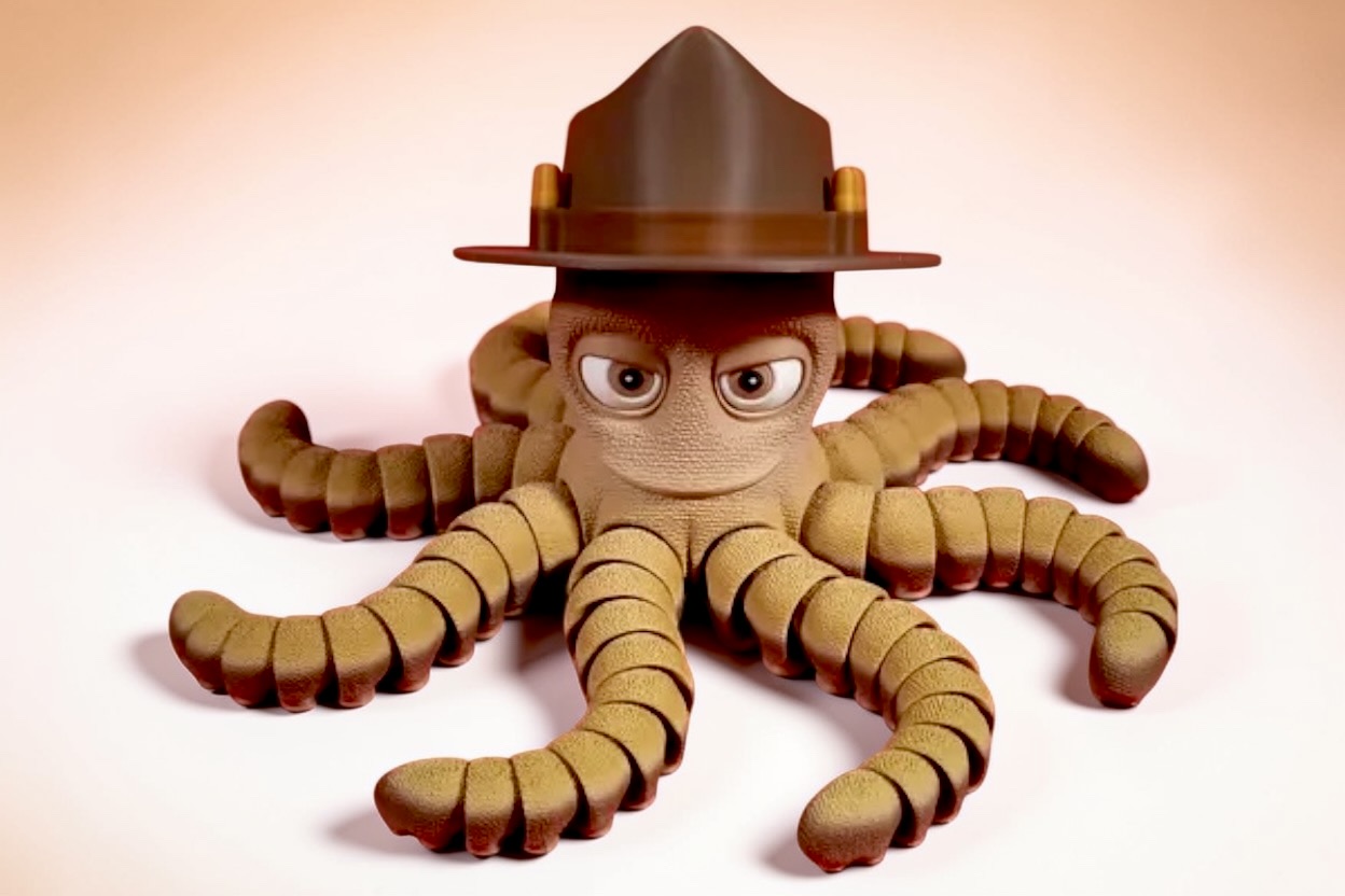 Octopus "Sheriff" Saddle-Brown mit Hut Größe L