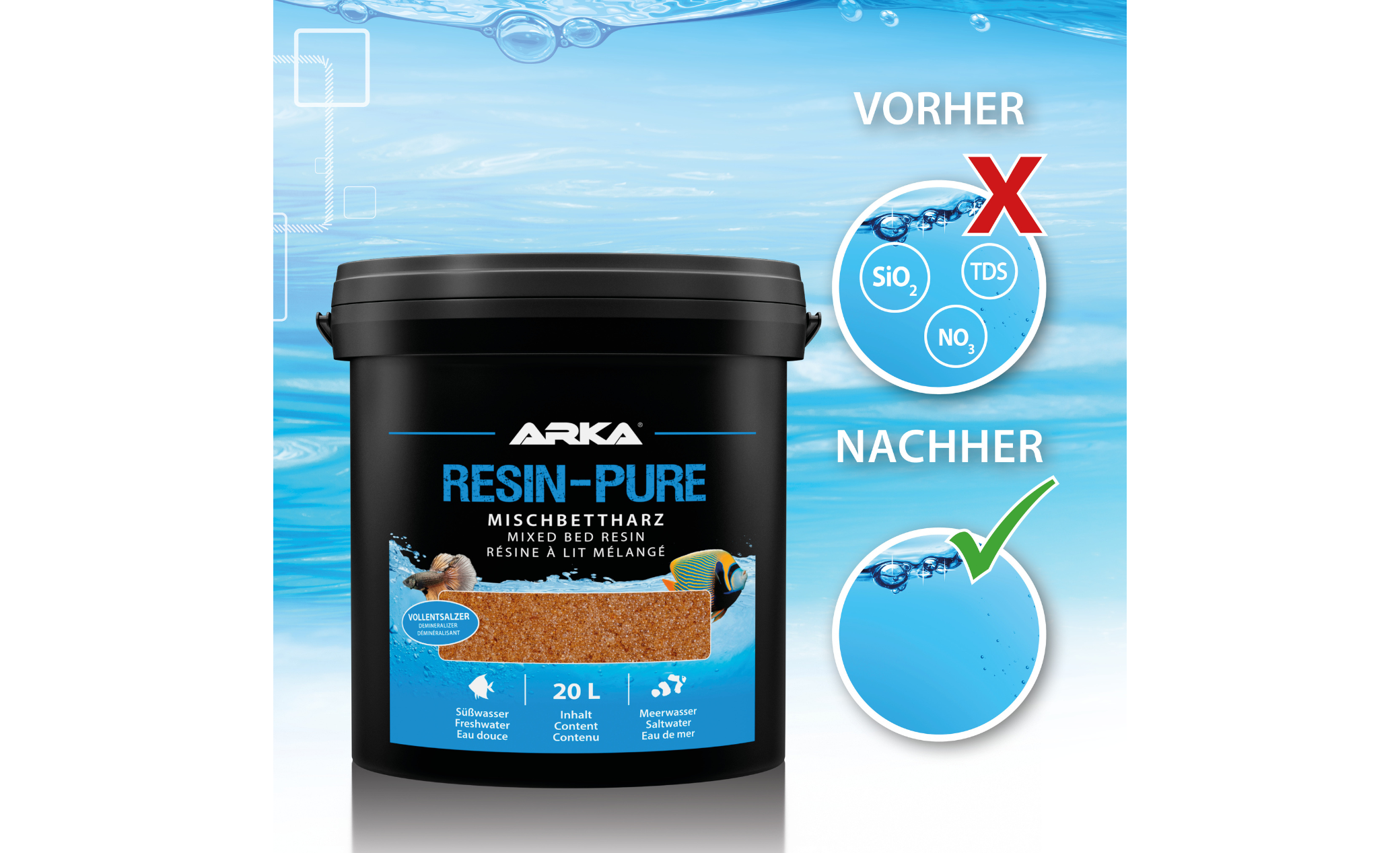 ARKA Resin Pure Mischbettharz 4 Liter Eimer