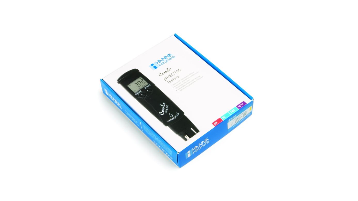 Hanna HI98129 COMBO Tester für pH/EC/TDS/C° bis 3999 µS, wasserdicht