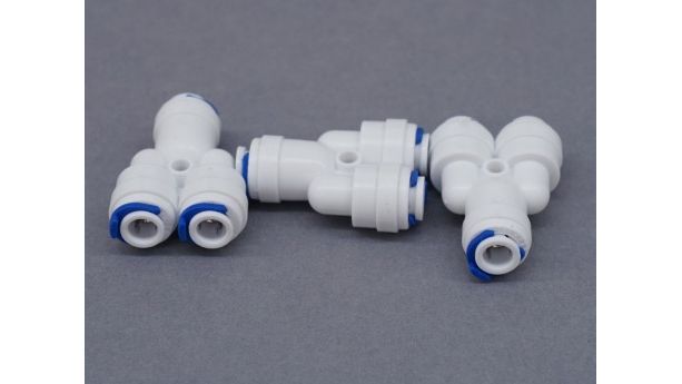 Y-Stück 1/4 x 1/4 x 1/4 Zoll (6 mm) für Osmoseanlagen (1 St.)