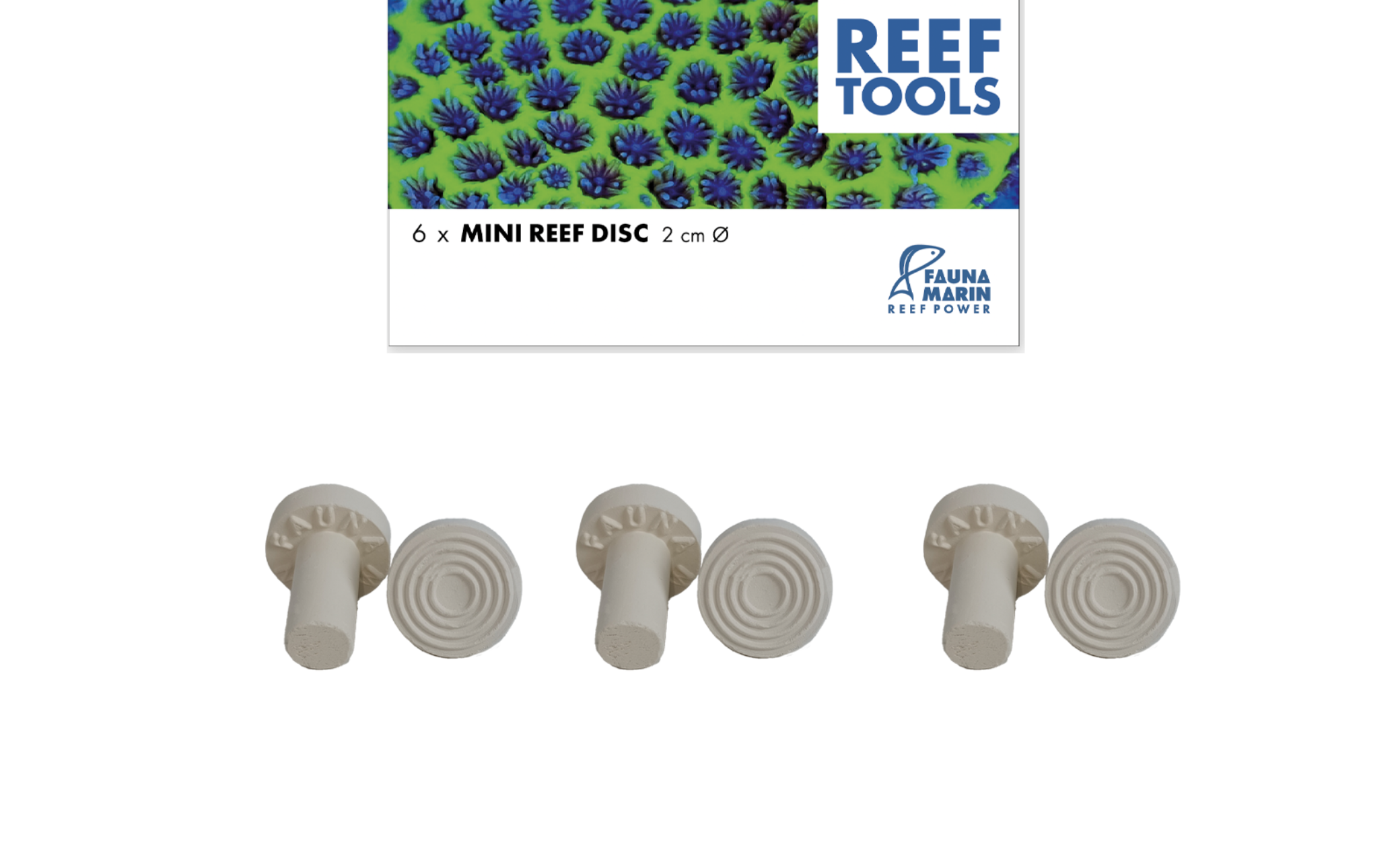 Fauna Marin Mini Reef Disc Ø 2,0cm Mini Ablegersteine (6 St.)