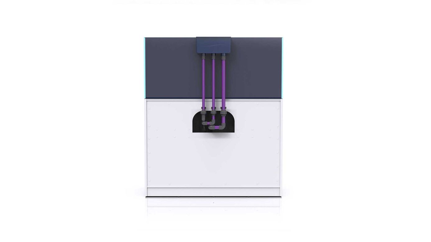 Nyos Opus G2 440 Slim-Line white (125x55x55cm) 378 Liter