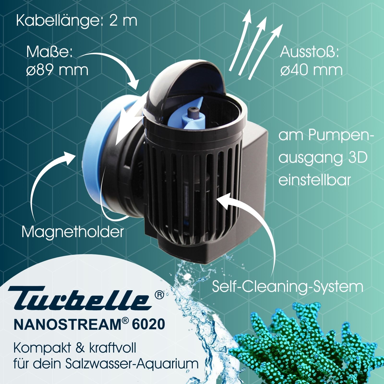 Tunze Turbelle Nanostream 6020 Strömungspumpe (max. 2500 l/h) (6020.000)