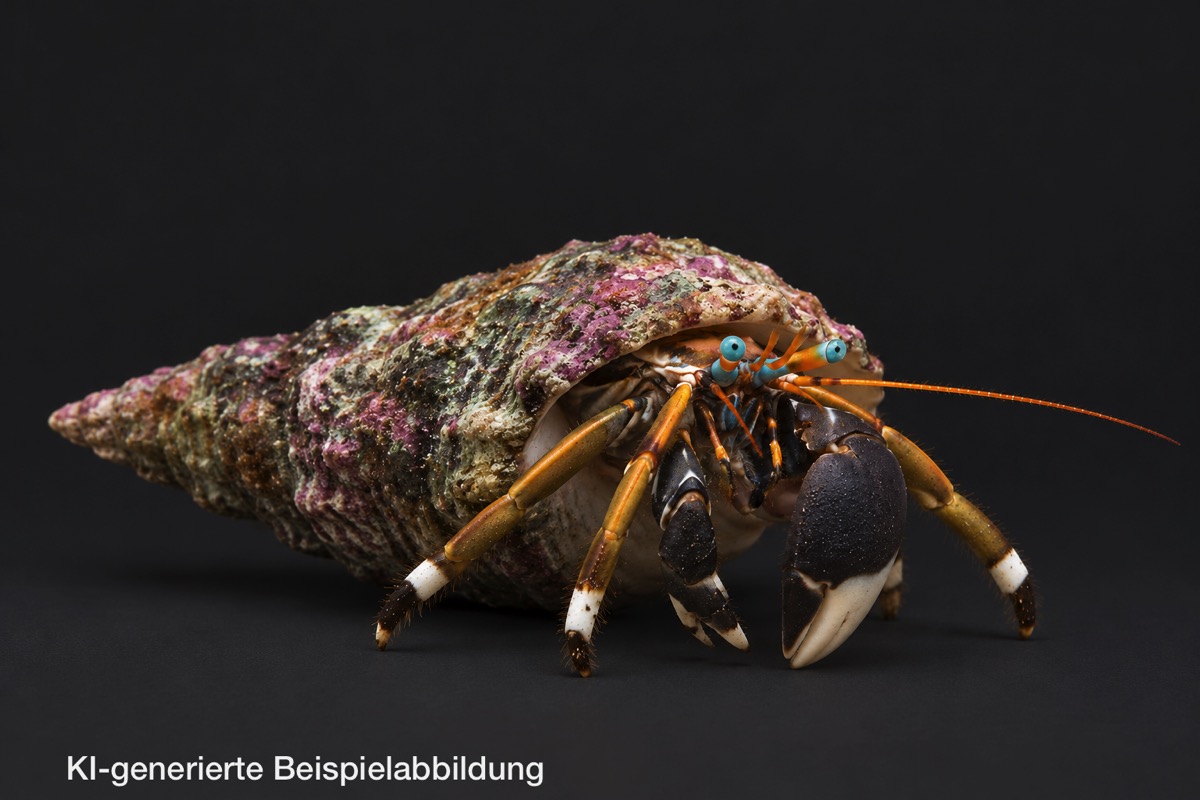 Calcinus laevimanus - Großscheren-Einsiedlerkrebs