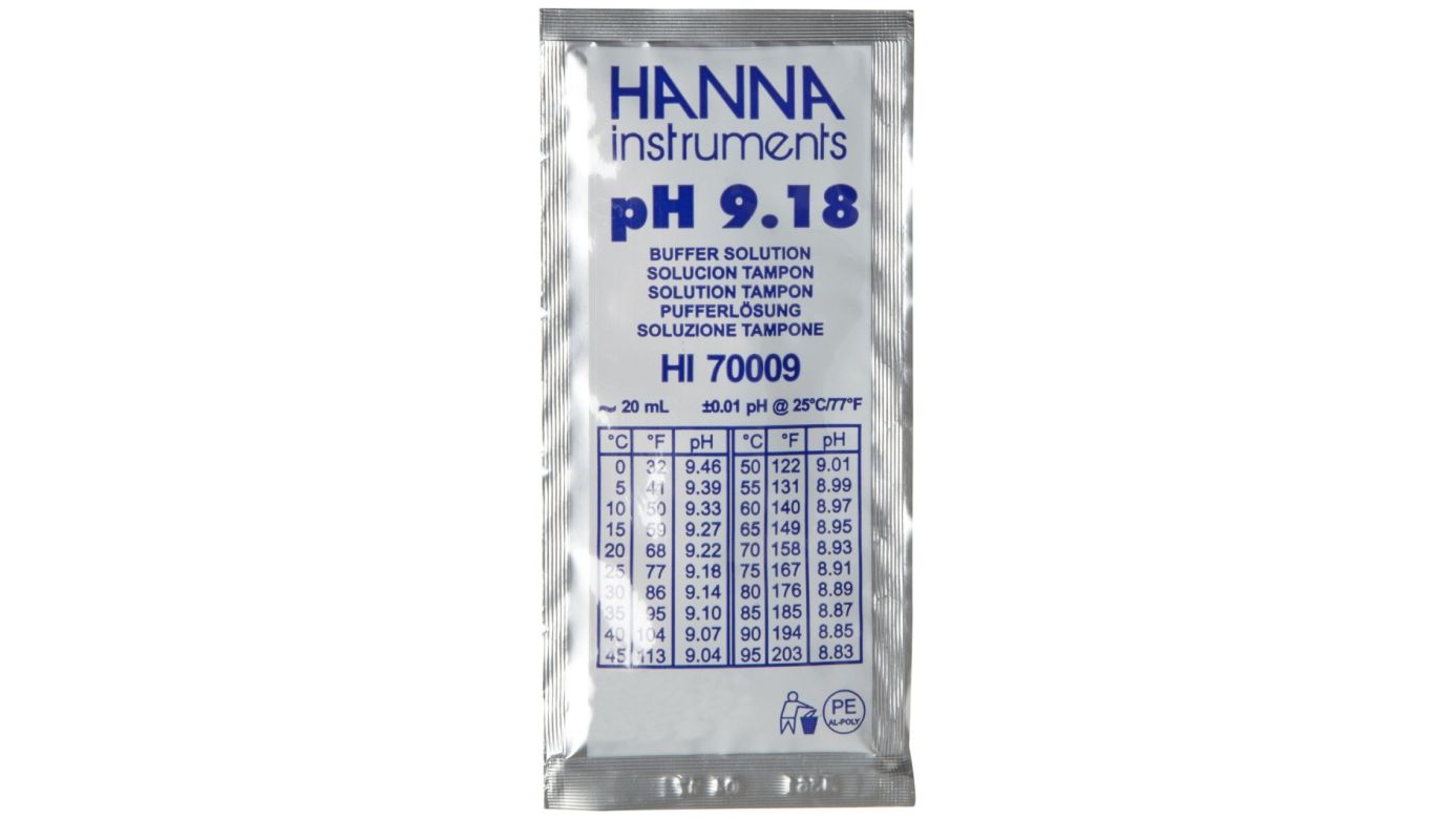 Hanna HI70009C Pufferlösung pH 9,18, 1x 20 ml-Beutel