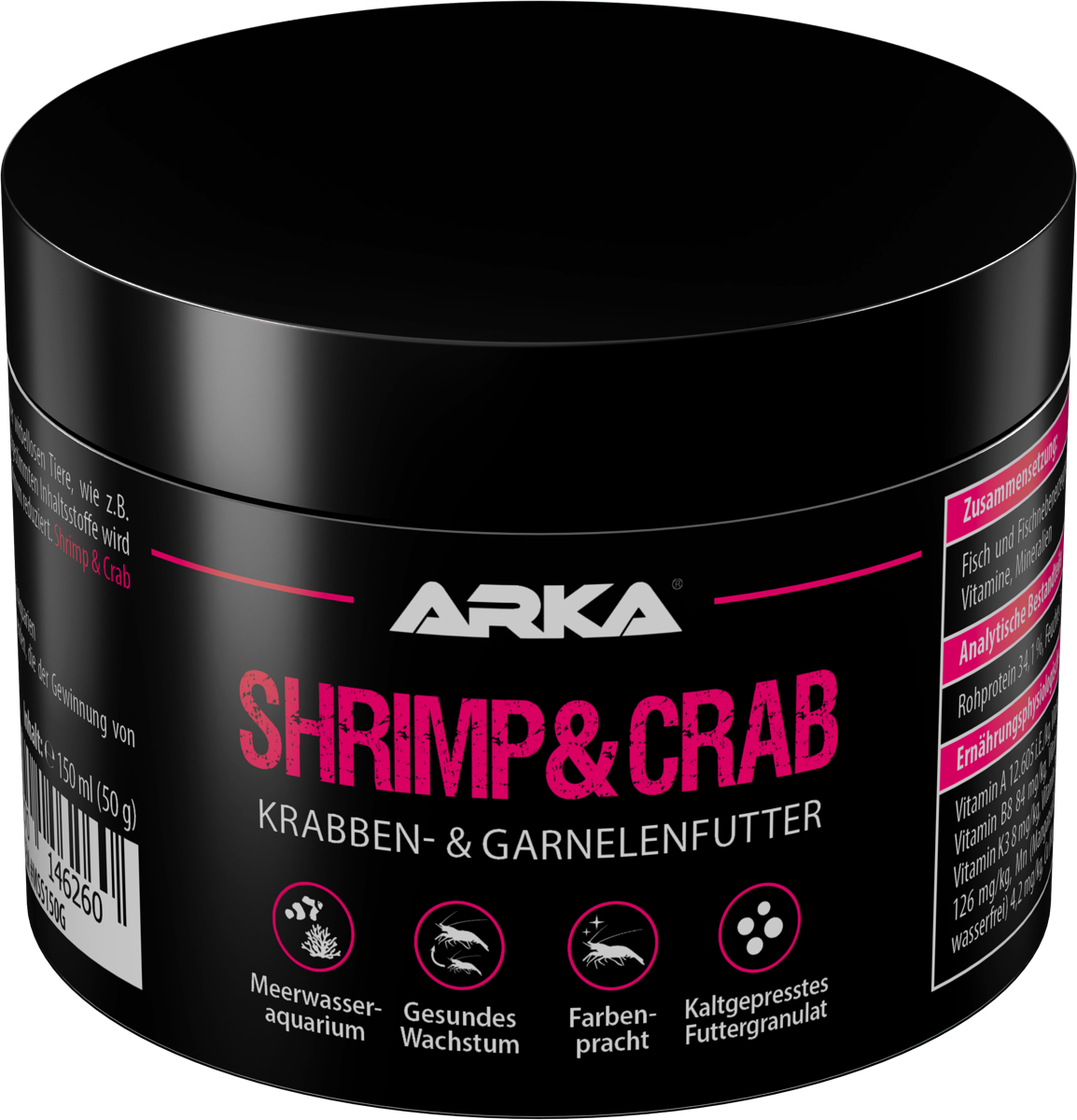 ARKA Shrimp & Crab Garnelen- und Krabbenfutter 150 ml