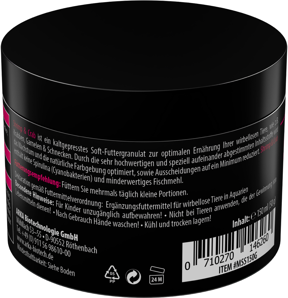 ARKA Shrimp & Crab Garnelen- und Krabbenfutter 150 ml