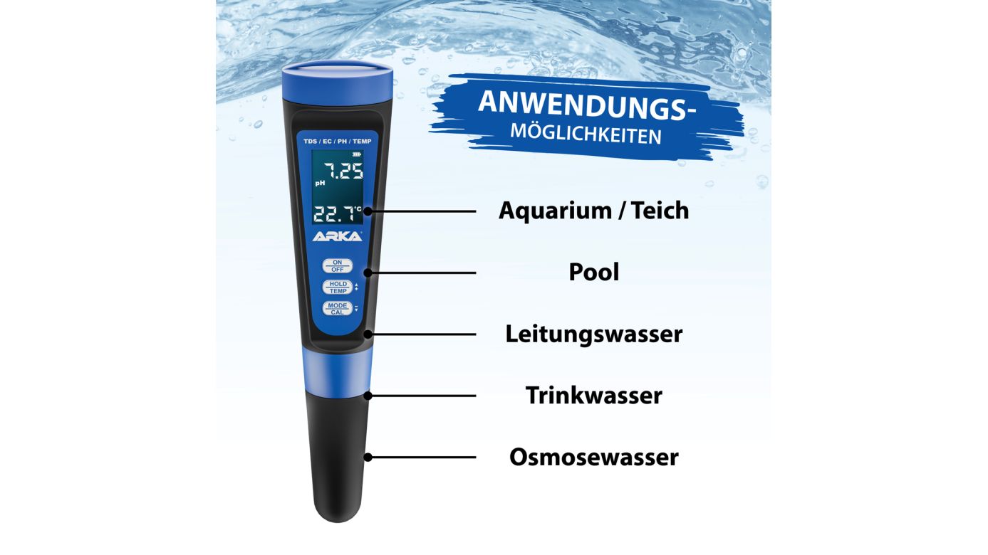 ARKA myAqua ph/TDS/EC Messgerät