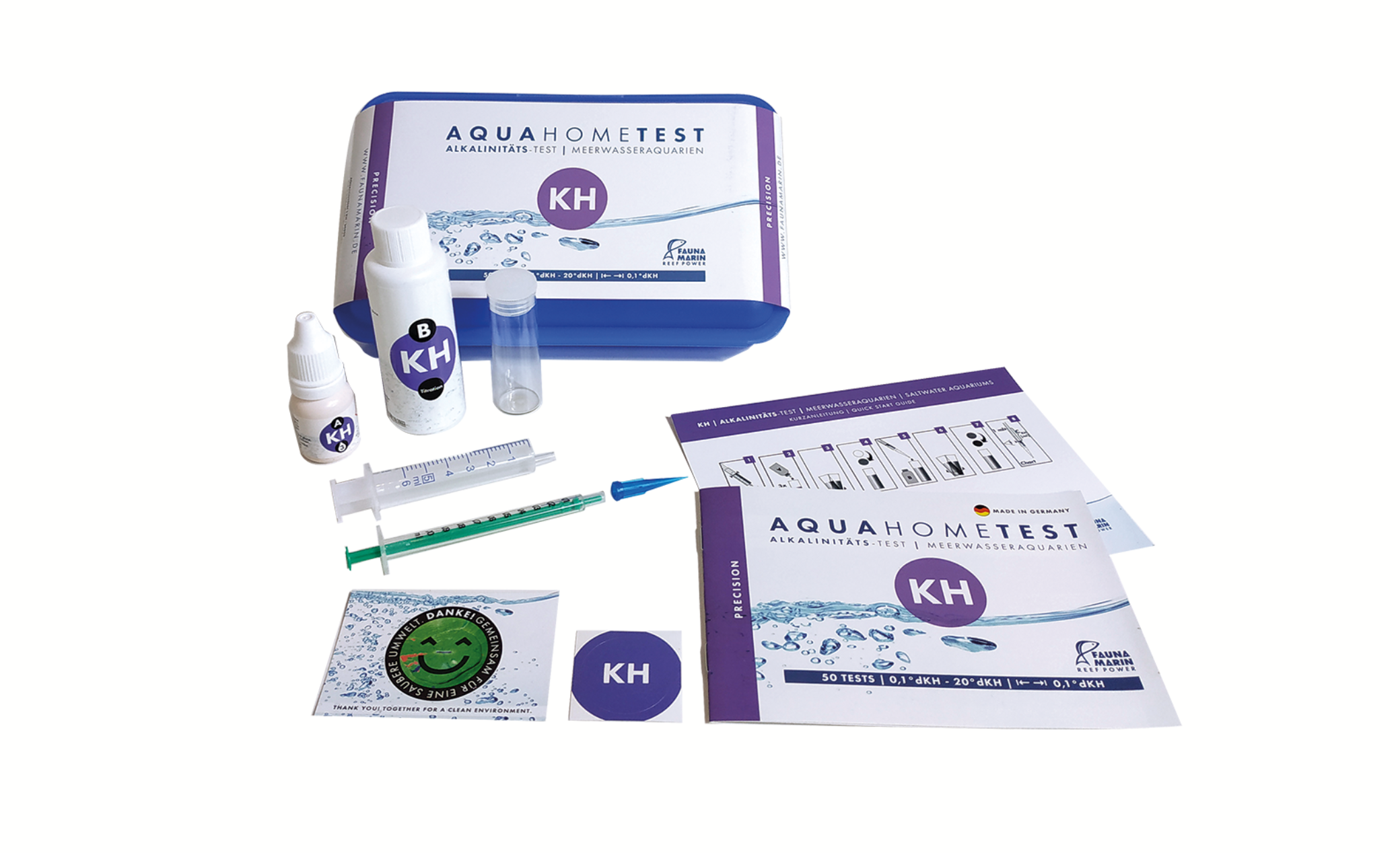 Fauna Marin AquaHomeTest KH: Alkalinität-Test für Meerwasseraquarien