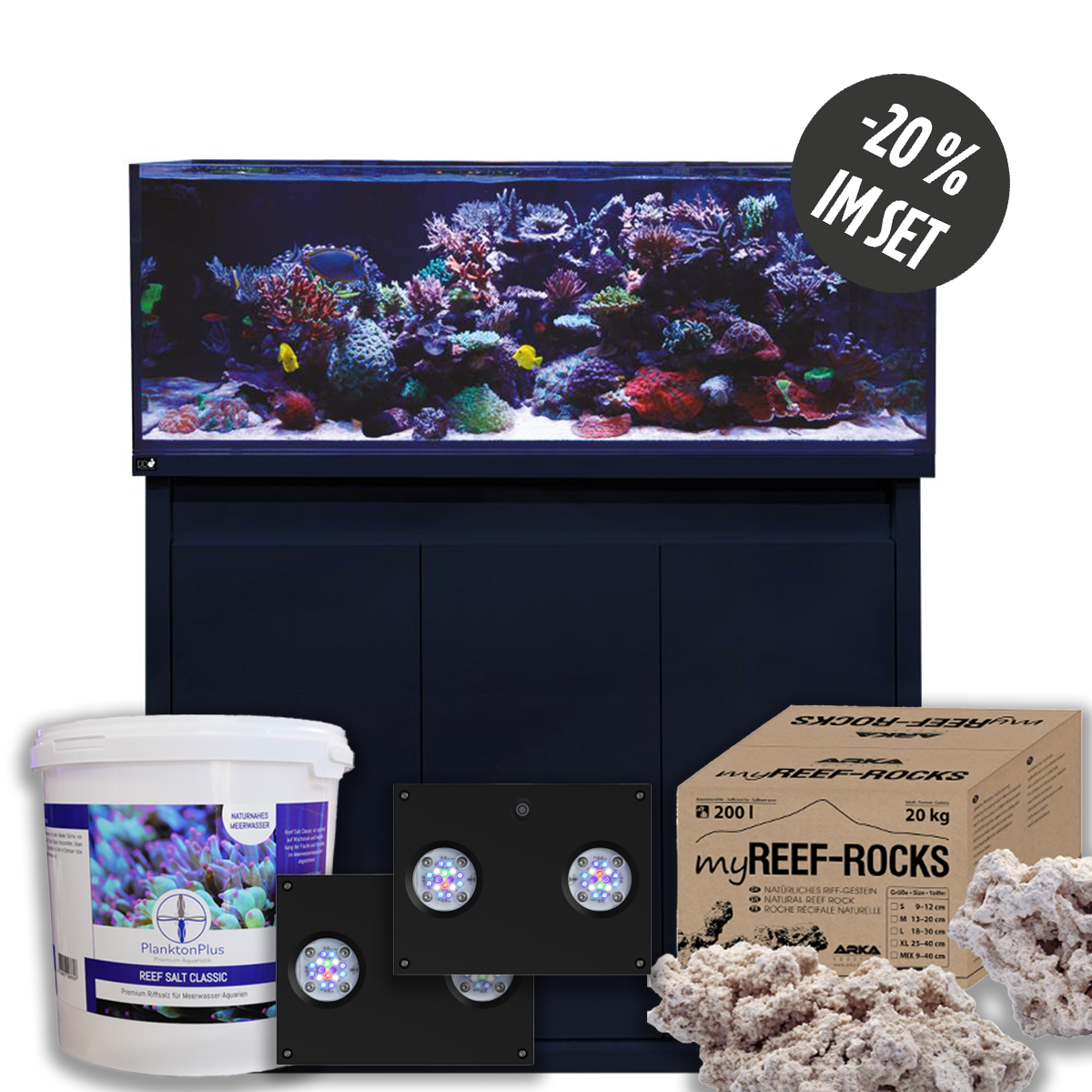 D-D Reef-Pro 1200 D-LUX Black Gloss Aquarium inkl. Beleuchtung, Riffaufbau, Salz D-D Reef-Pro 1200 D-LUX Black Gloss Aquarium inkl. Beleuchtung, Riffaufbau, Salz