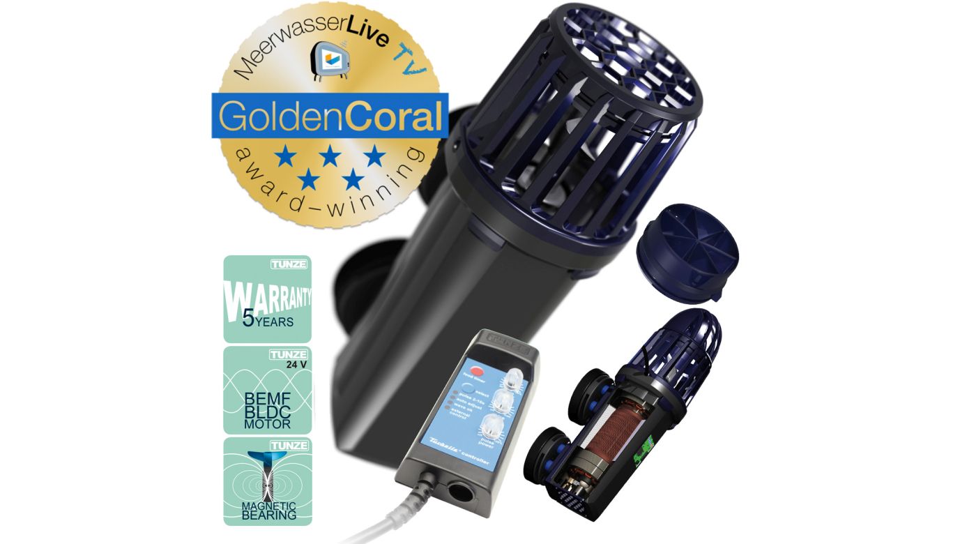 Tunze Turbelle Stream 3 Strömungspume inkl. Strömungsrichter (max. 15.000 l/h / bis 15mm Glasstärke) (6150.000)