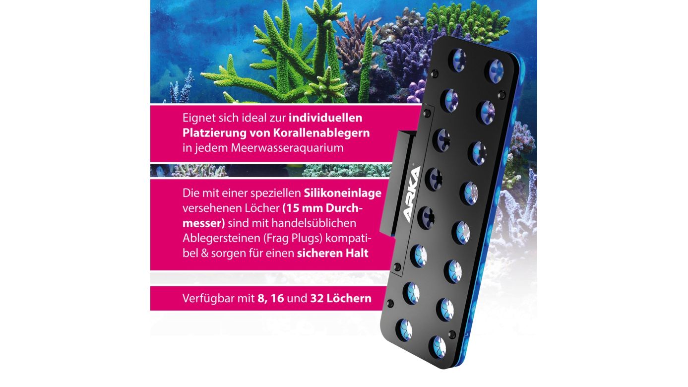 ARKA myReef Frag Rack Deck mit Magnet (16 Löcher, max. 12mm Glasstärke)