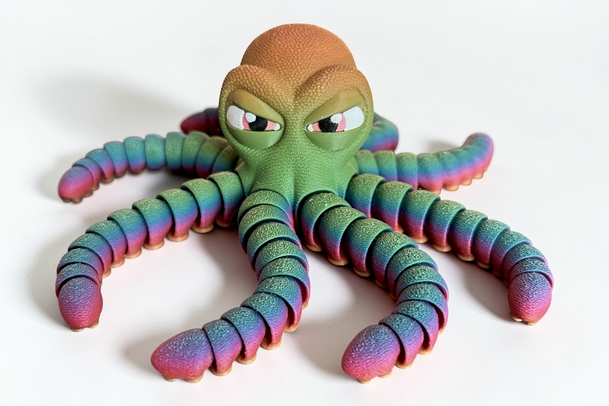 Octopus "Angry" Rainbow Größe M