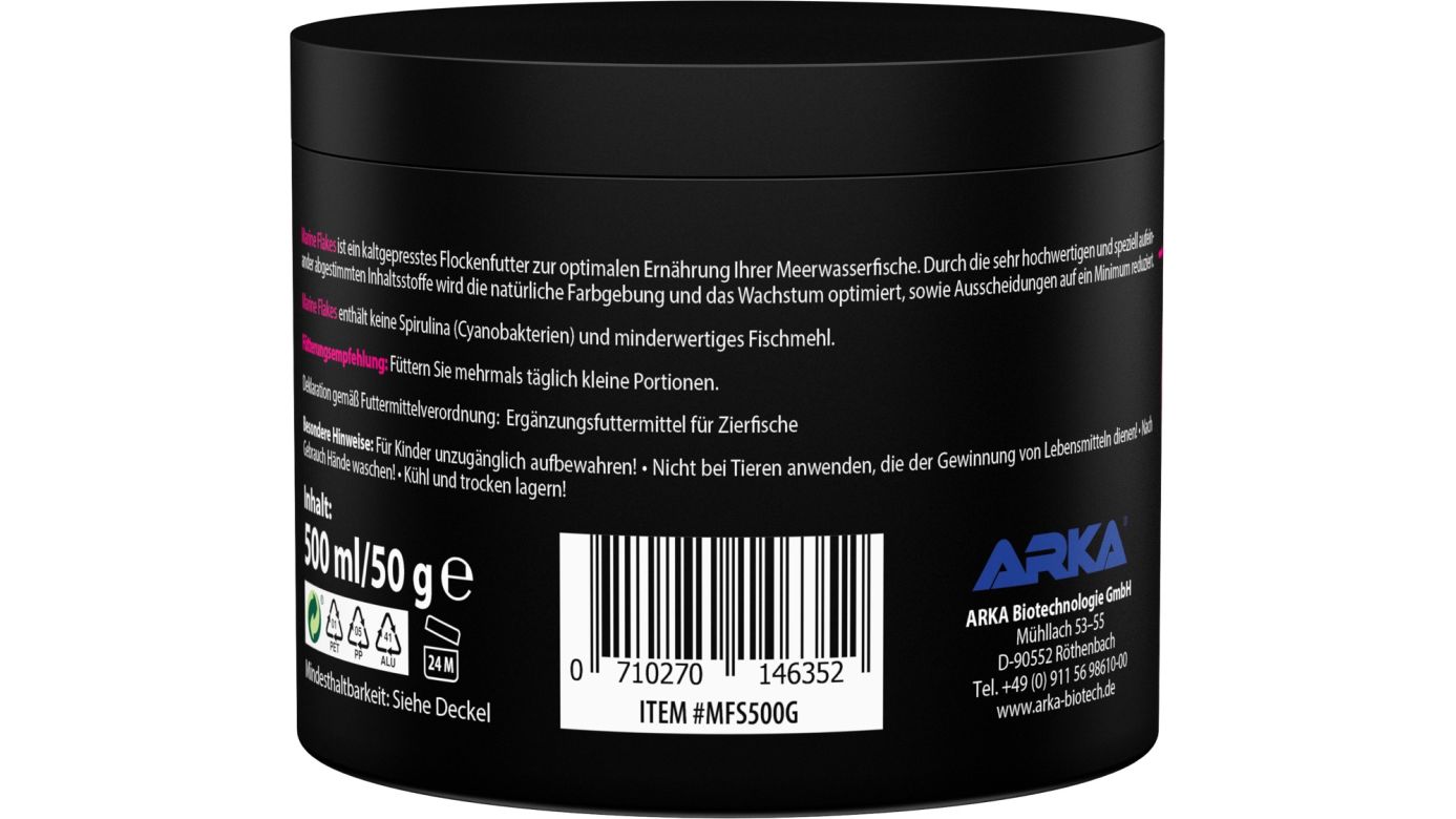 ARKA Marine Flakes Flockenfutter 500 ml (50 g)