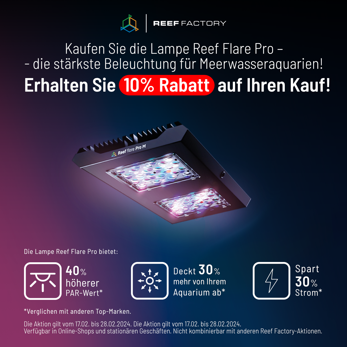 Kopie von Reef Factory Reef flare Pro M 160 W (white) #1 Kopie von Reef Factory Reef flare Pro M 160 W (white) #1