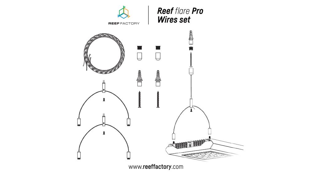 Reef Factory Reef Flare Pro Wires Set Seilaufhängung