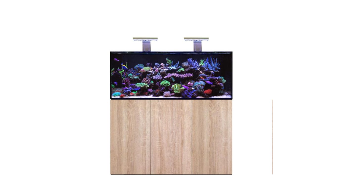 D-D AQUA-Pro Reef 1500 Metal Frame Platinum Oak Aquariumsystem 150x60x56cm