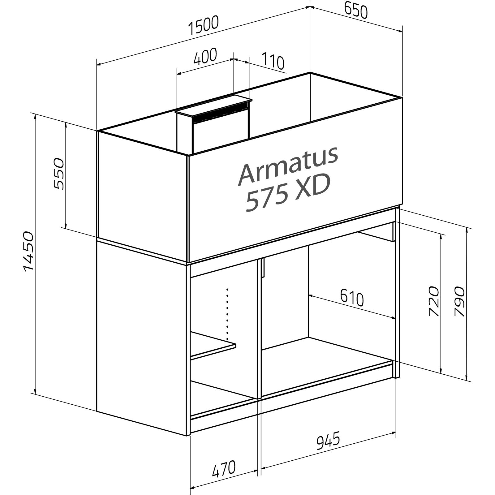 Aqua Medic Armatus 575 XD weiß 150x65x55 cm Aqua Medic Armatus 575 XD weiß 150x65x55 cm