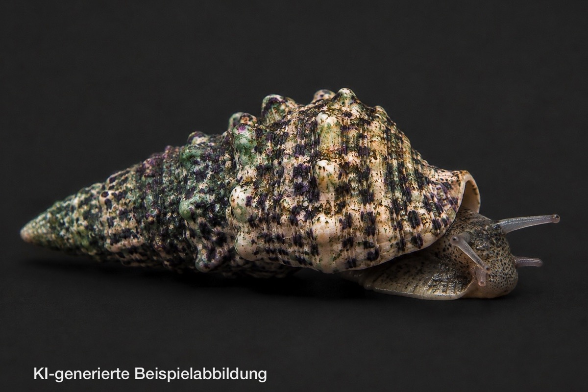 Cerithium caeruleum - Cyanofressende Nadelschnecke