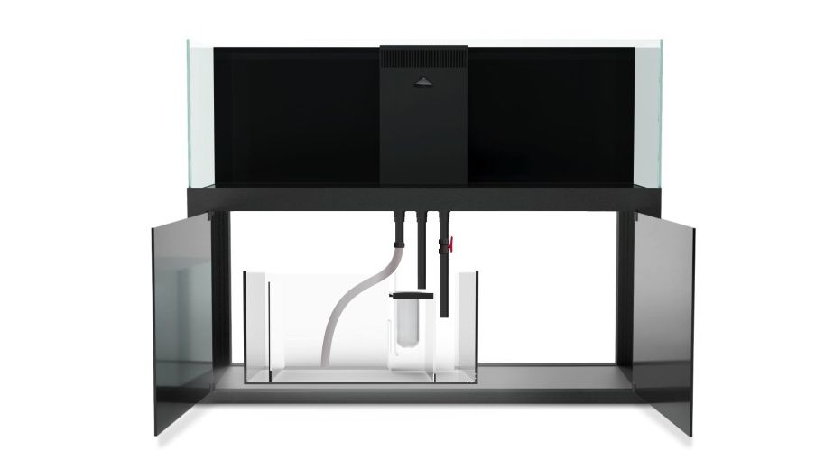 Giesemann LINEA 85/160 Aquarium 160x60x55cm Ohne Leuchten Eigene Farbkombination Titan soft Feinstruktur (+ Aufpreis) Glas hochglanz schwarz