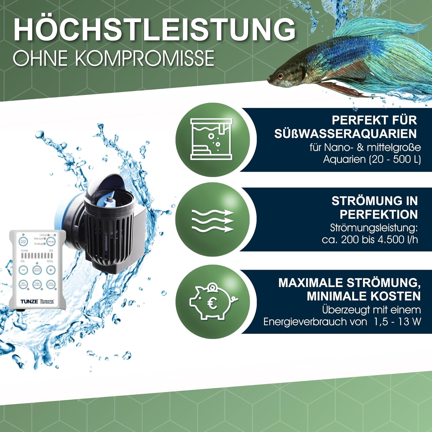 Tunze Turbelle Nanostream 6040 Strömungspumpe HUB Edition (200-4500 l/h) (6040.005)