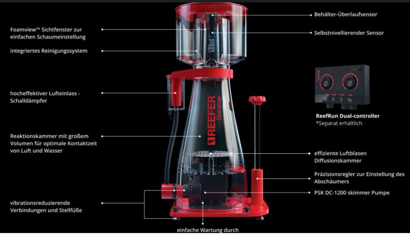 Red Sea Reefer Skimmer Abschäumer 300 mit DC Pump (Controller exklusiv) (R50504EUR)