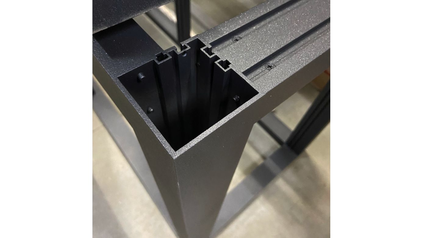 Giesemann LINEA 85/160 Aquarium 160x60x55cm Ohne Leuchten Eigene Farbkombination Titan soft Feinstruktur (+ Aufpreis) Glas hochglanz creme