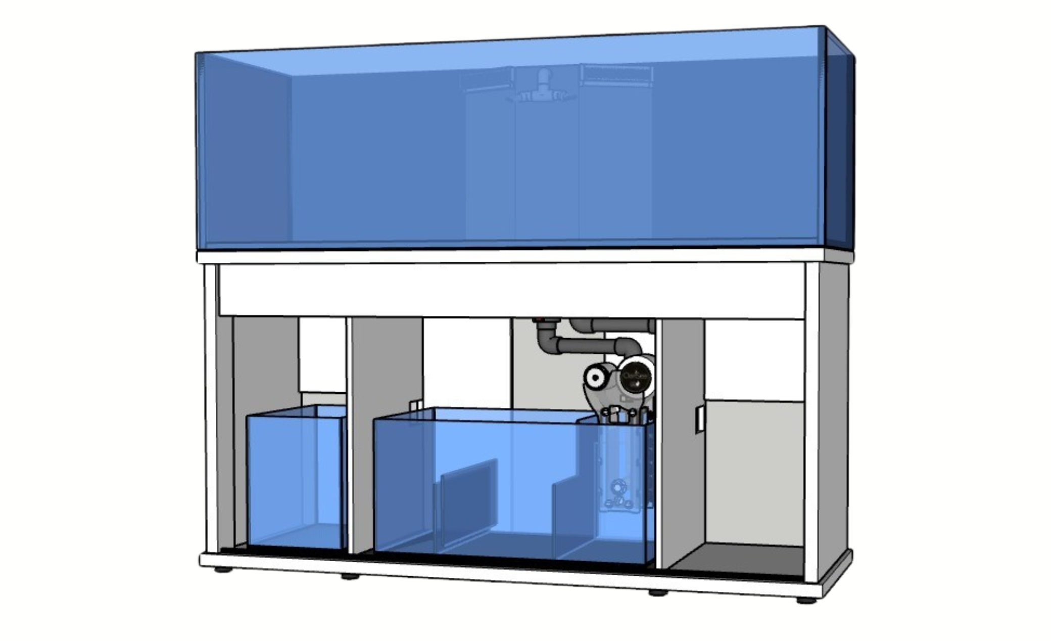 D-D Reef-Pro 1800 White Gloss Aquariumsystem 180x60x56cm